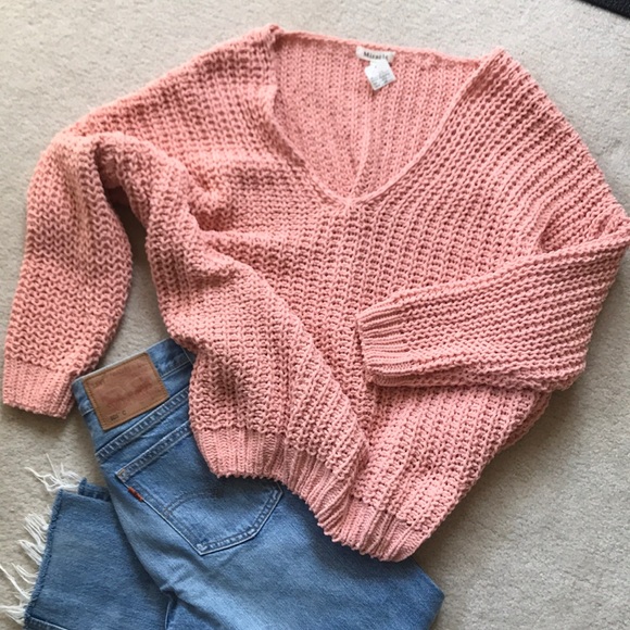 Miracle Sweaters - New Miracle oversized knit peach sweater S/M
